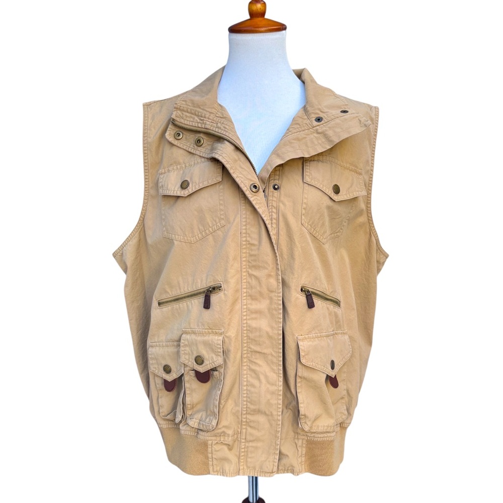 Lauren Ralph Lauren Khaki Utility Vest